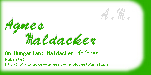 agnes maldacker business card